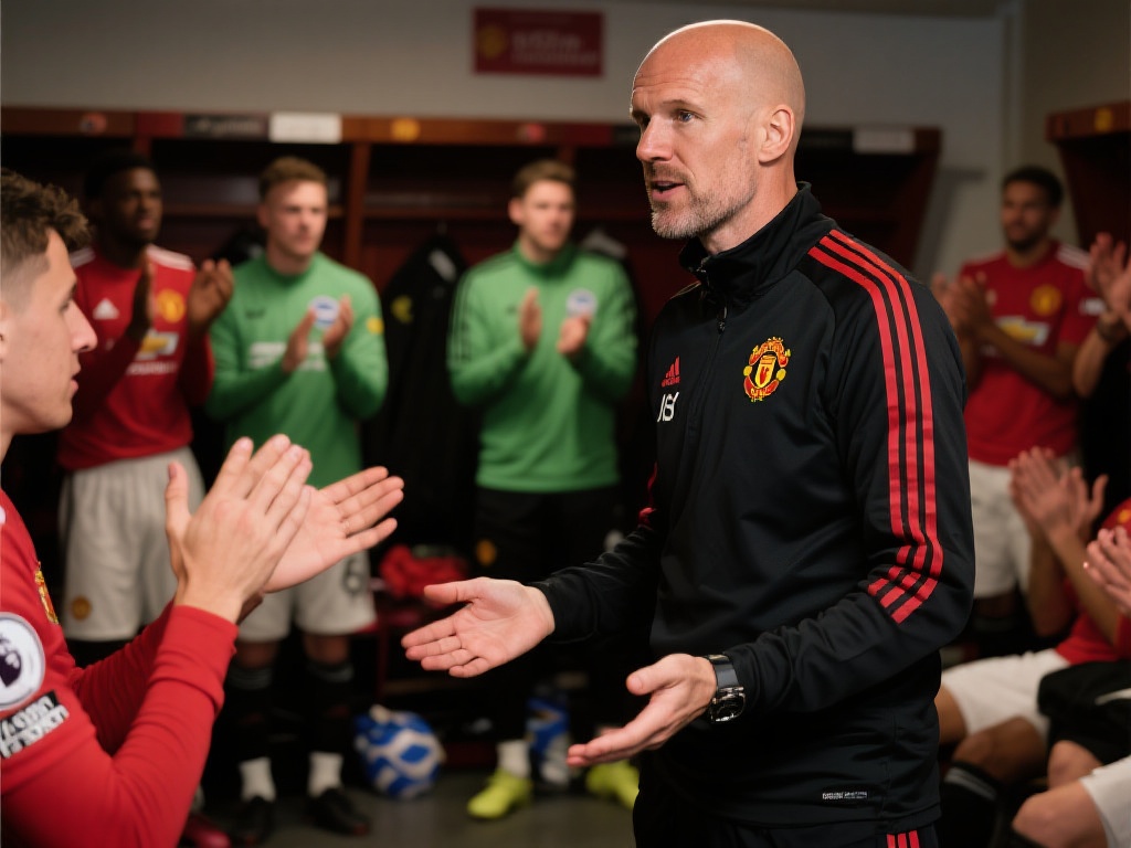 滕哈格赛后激励演讲,获布莱顿战后更衣室热烈掌声 当曼联在面对布莱顿的比赛中落败,主教练滕